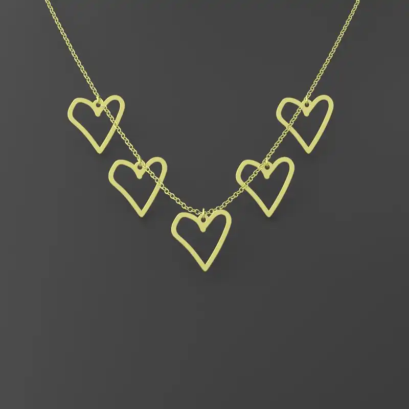 گردنبند طلا 18 عیار زنانه مدوپد مدل قلب کد RNA17604