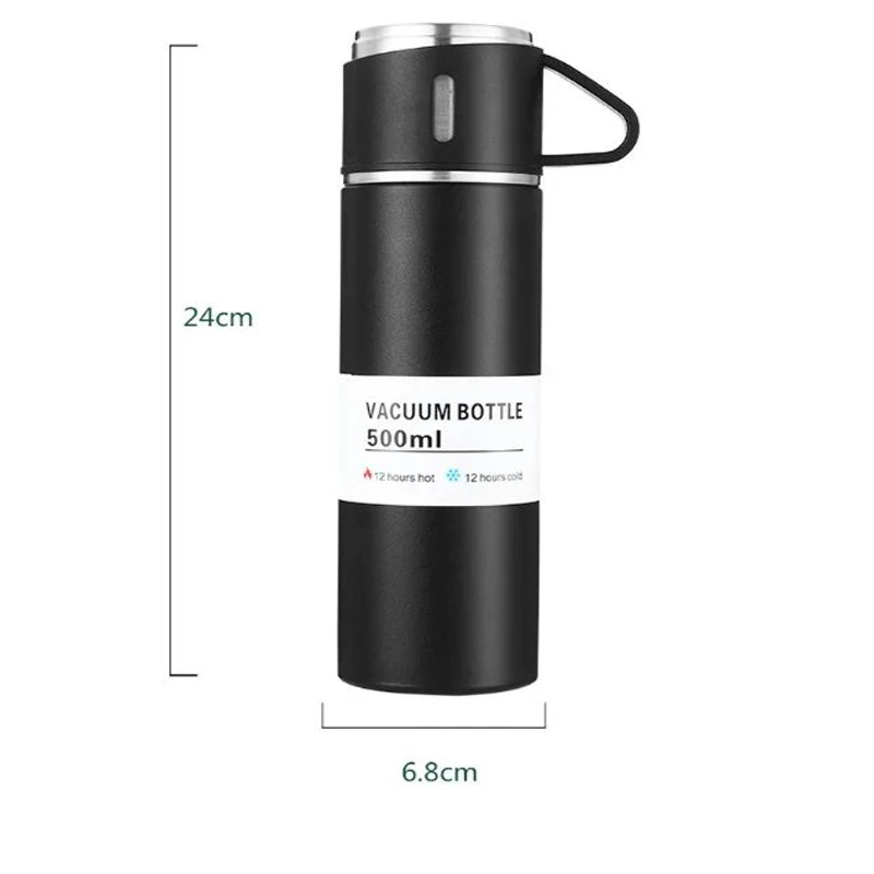 عکس شماره 10 : فلاسک مدل کادویی vacuum flask set گنجایش 0.5 لیتر به همراه لیوان مجموعه 3 عددی