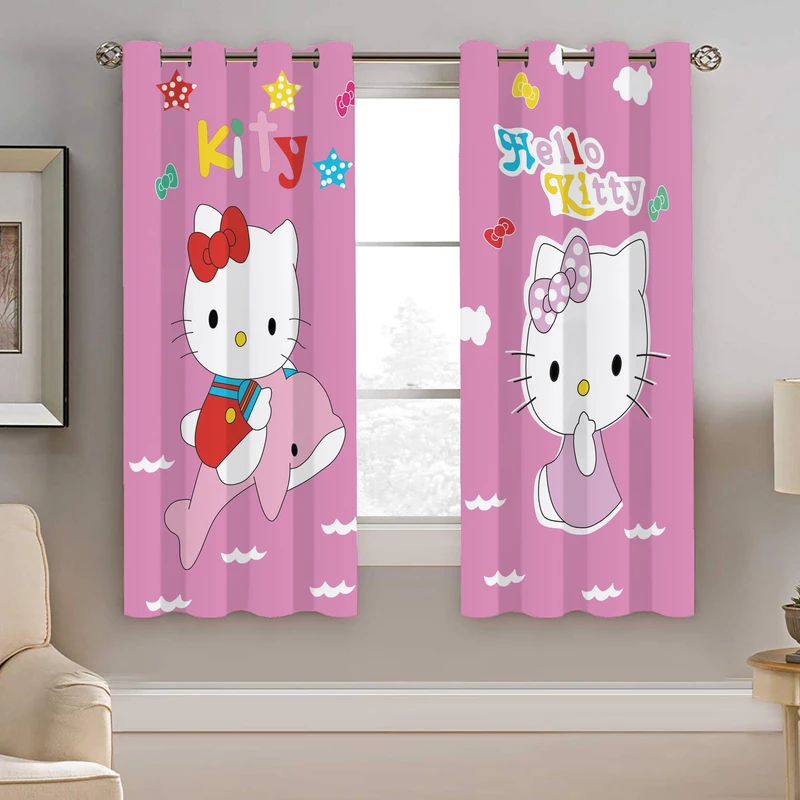 پرده نیروانا طرح گربه کودک مدل مخمل کد 8198 سایز 140×200 سانتی متر