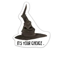 استیکر لپ تاپ مدل کلاه گروه بندی هری پاتر