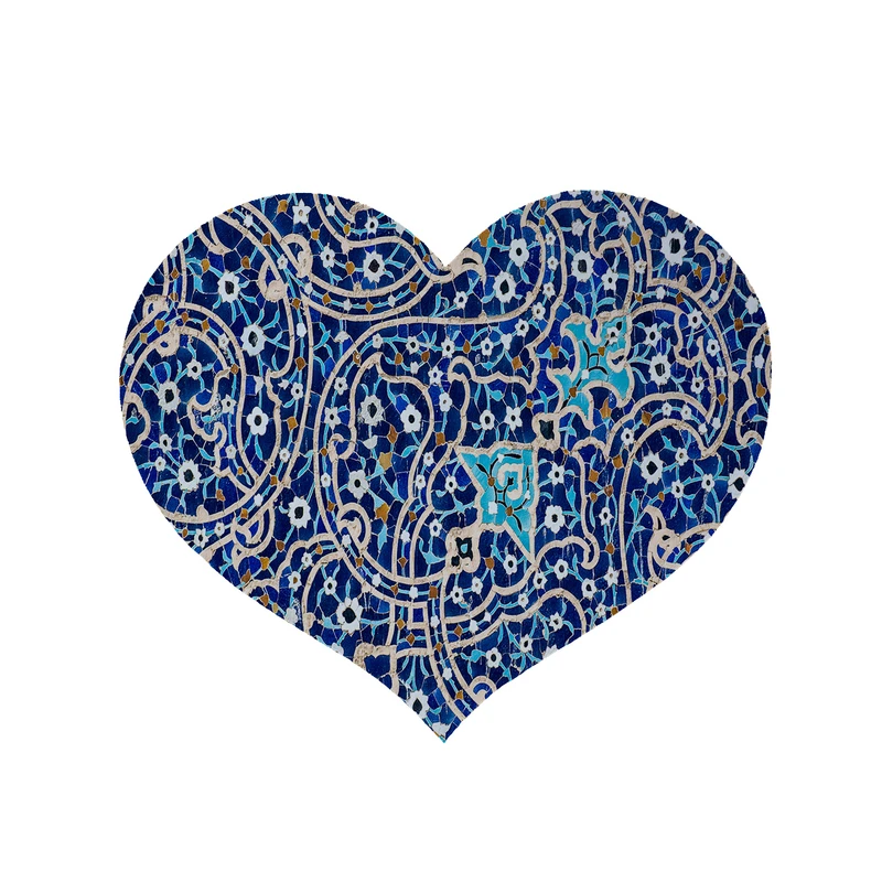 پادری مدل قلب طرح کاشی کد 5297 سایز 90x90 سانتی متر 