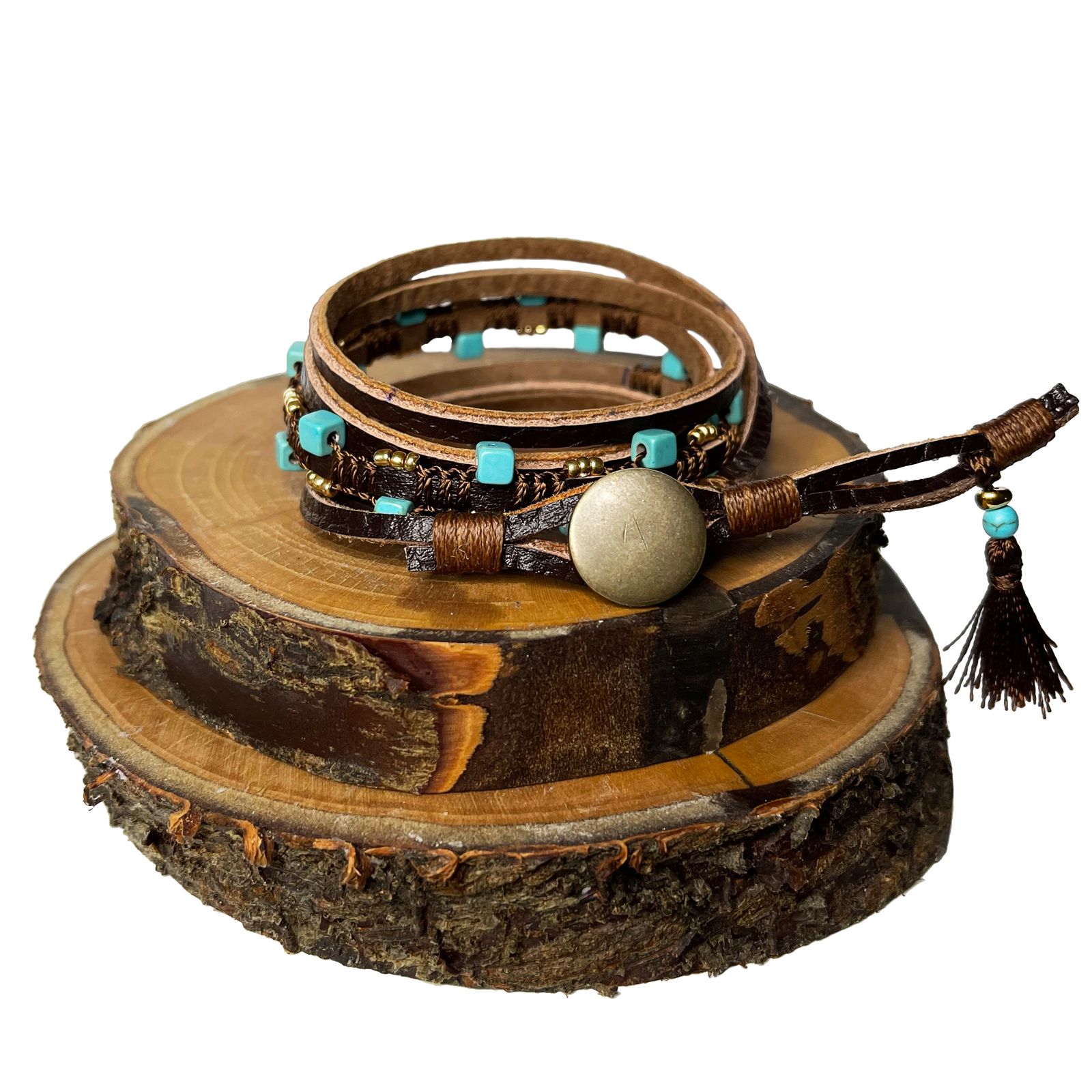 دستبند زنانه دل تافته مدل چرم طبیعی Del_WB07 - - 3