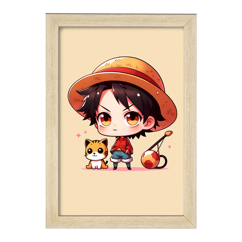 تابلو خندالو مدل لوفی انیمه وان پیس کد F9452