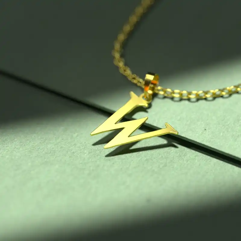 گردنبند طلا 18 عیار زنانه مدوپد مدل حرف W کد H3-1-1465