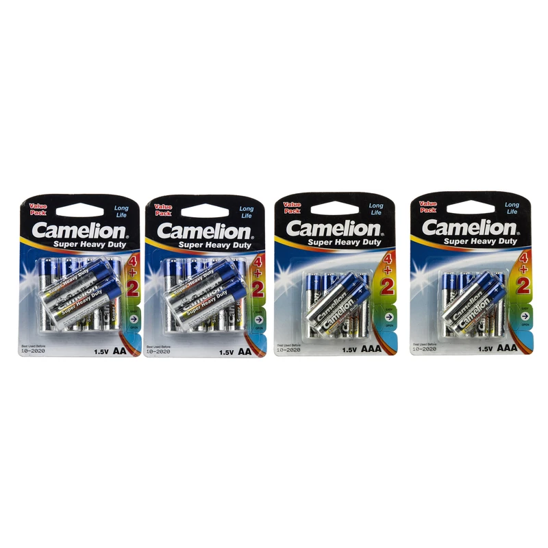 باتری قلمی و نیم قلمی کملیون مدل Super Heavy Duty بسته 24 عددی