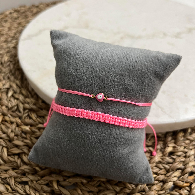 پابند زنانه مدل چشم زخم قلب مجموعه 2 عددی پابند زنانه مدل چشم زخم قلب مجموعه 2 عددی