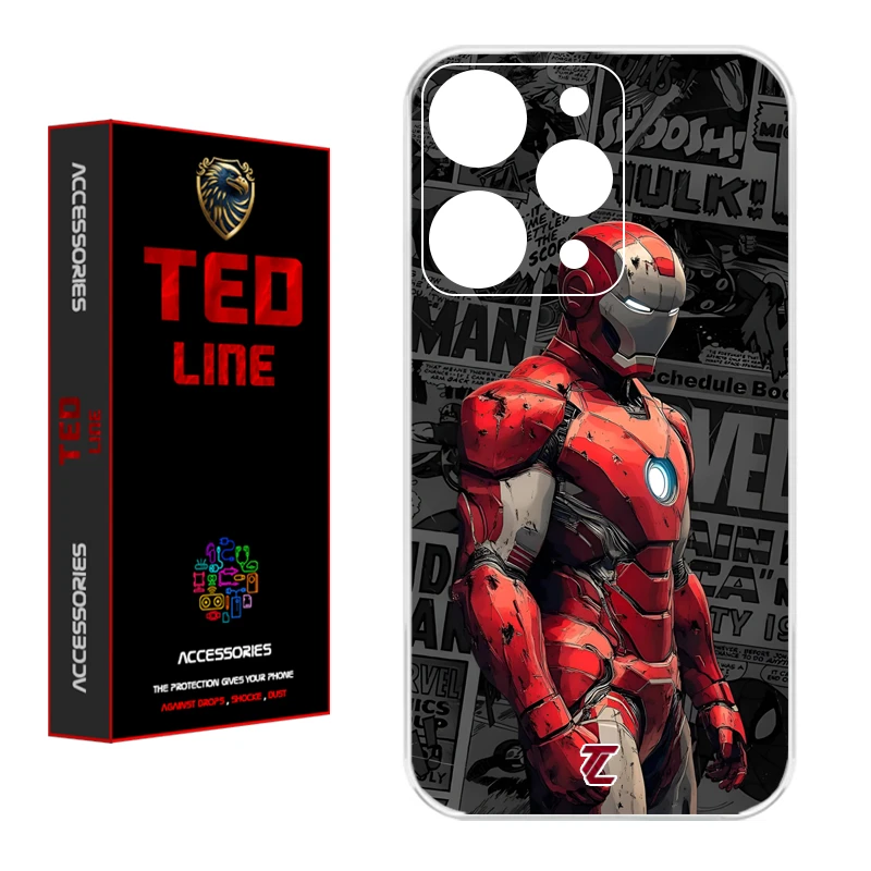 کاور تدلاین طرح آیرون من کد 1161 مناسب برای گوشی موبایل شیائومی Redmi 12 4G