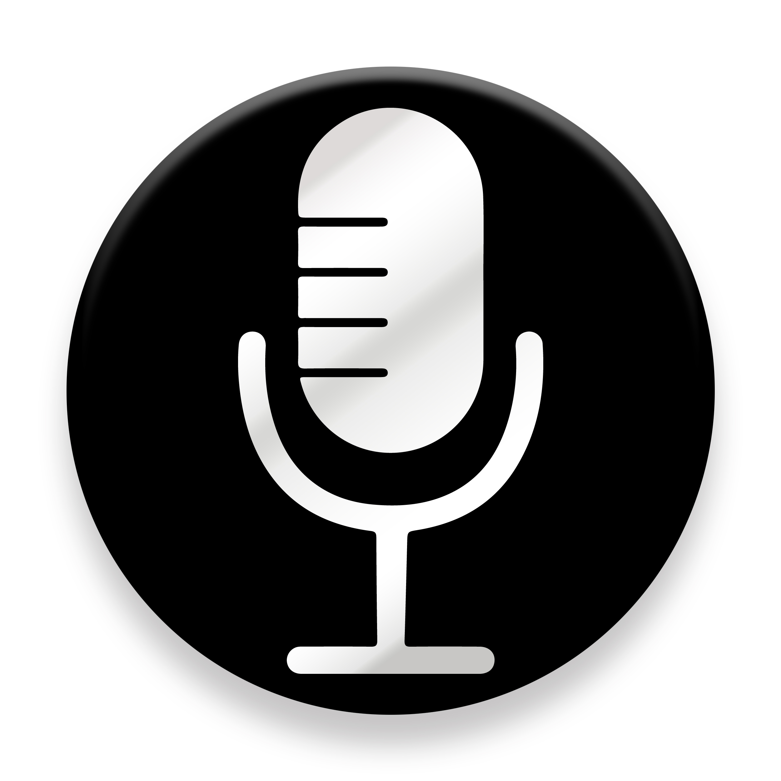 برچسب موبایل مدل Microphone icon مناسب برای پایه نگهدارنده مغناطیسی