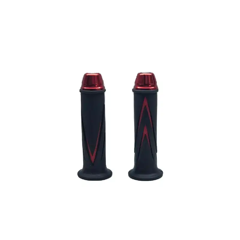 دسته گاز و وزنه فرمان موتور سیکلت مدل MRGRIP RED مجموعه دو عددی