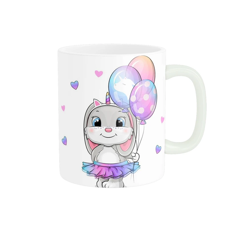 ماگ پاد آفرين طرح خرگوش مدل بادکنک تولد کد 1123