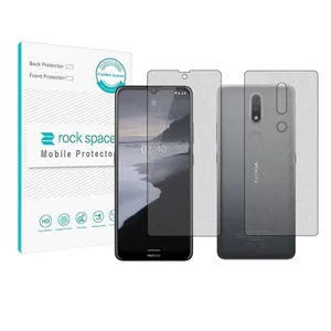 Rockspace HyMTT Matte screen protector suitable for Nokia 2.4 mobile phone along with the back of the phone