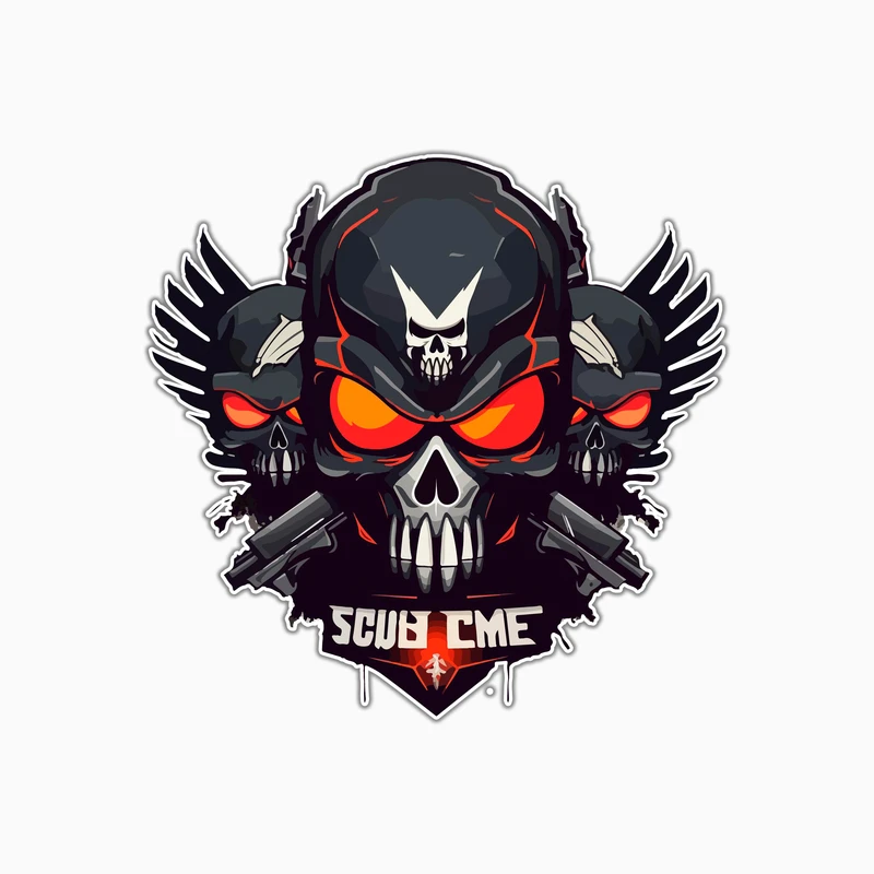 استیکر لپ تاپ و موبایل بووم طرح اسکلت کد KM30