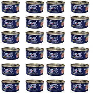  کنسرو تن ماهی در روغن آفتابگردان تاپسی - 180 گرم بسته 24 عددی