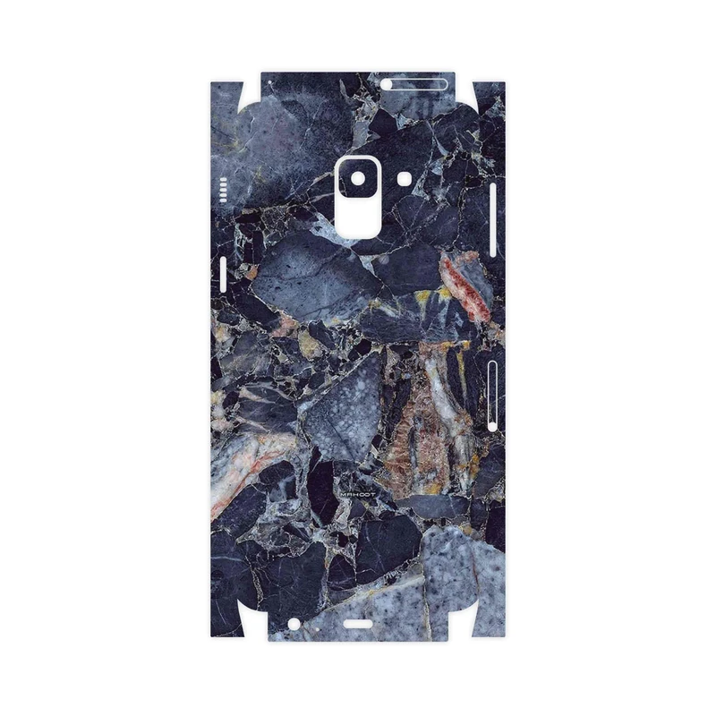 برچسب پوششی ماهوت مدل Broken black marble-FullSkin مناسب برای گوشی موبایل سامسونگ Galaxy A8 2018