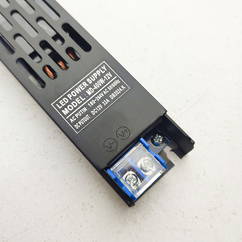 آداپتور سوئیچینگ 12 ولت 33 آمپر مدل MD-400W اسلیم
