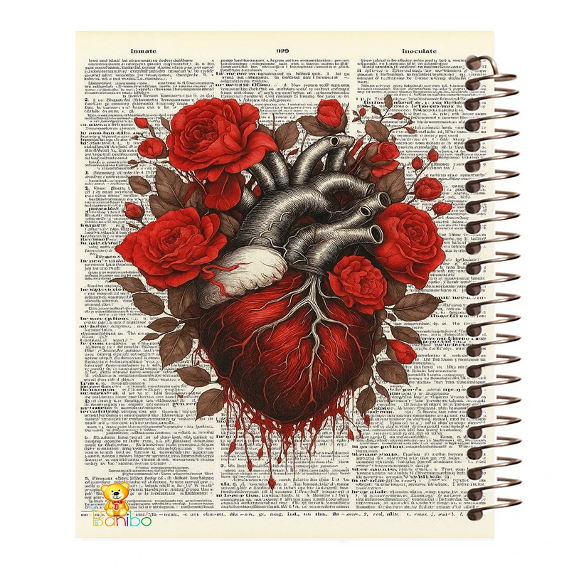 دفتر نقاشی 100 برگ بانیبو مدل قلب کد 2743