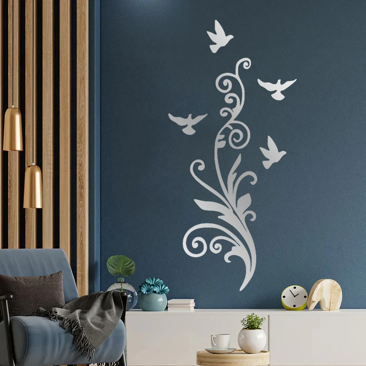 آینه پلکسی گلس مدل دکوراتیو کد N110 مجموعه 5 عددی