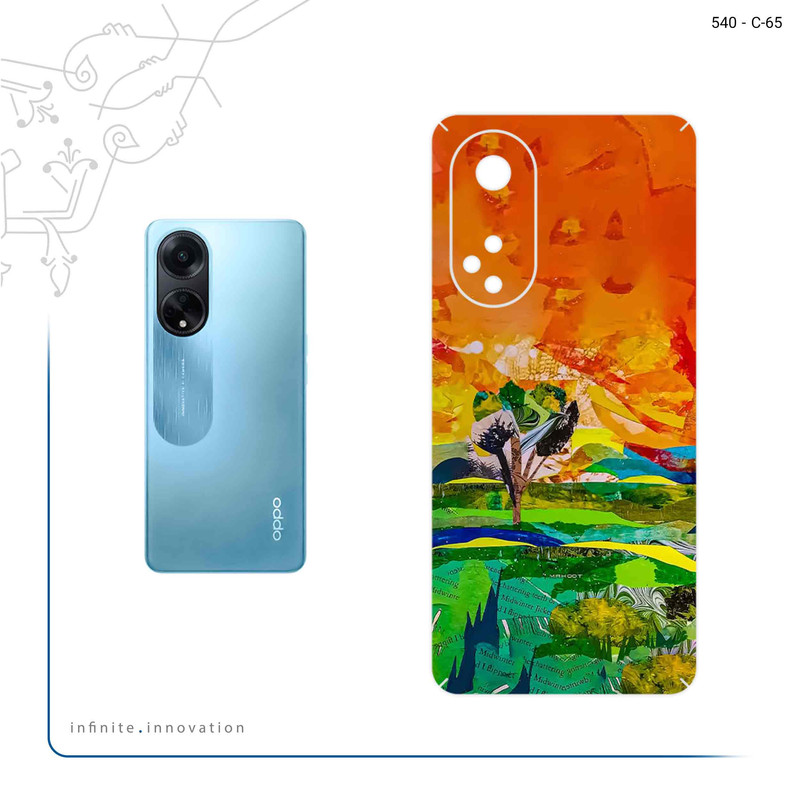 برچسب پوششی ماهوت مدل Collage of Painting مناسب برای گوشی موبایل اپو A98