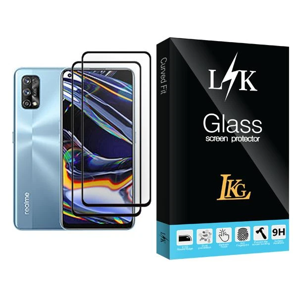 محافظ صفحه نمایش ال کا جی مدل LK Glass MIX002 مناسب برای گوشی موبایل ریلمی 7 Pro بسته دو عددی