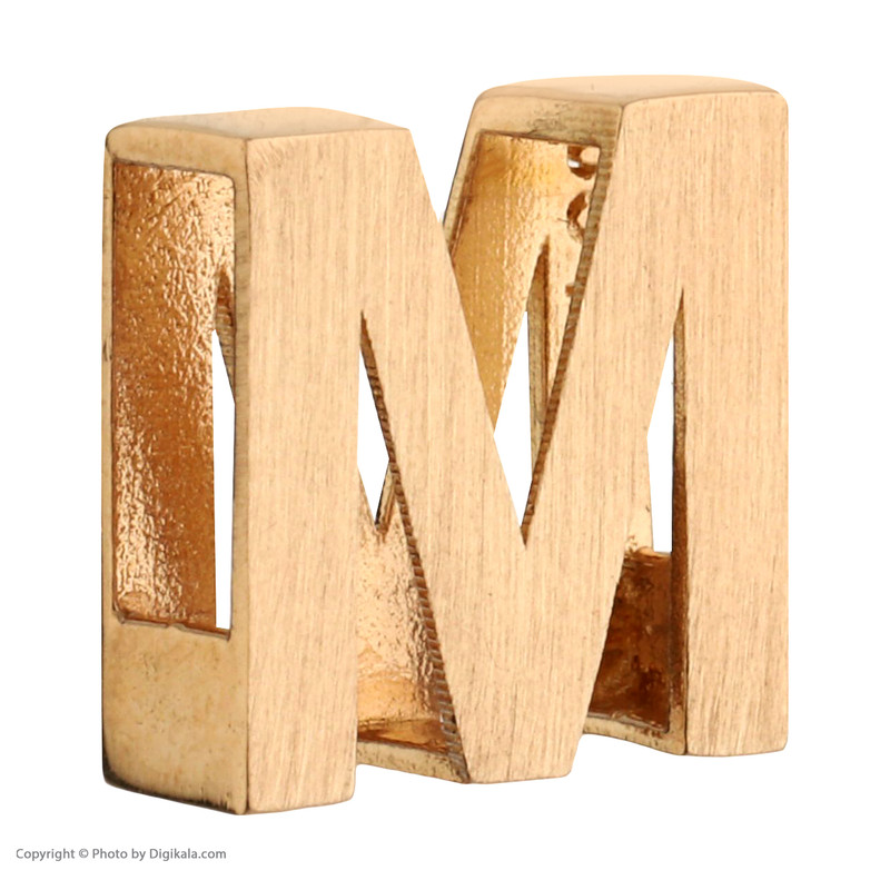 آویز گردنبند طلا 18 عیار زنانه مایا ماهک مدل MM1519 طرح حرف لاتین 3بعدی M