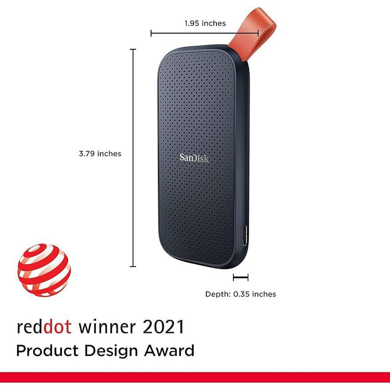 اس اس دی اکسترنال سن دیسک مدل PORTABLE E30 ظرفیت 1 ترابایت رابط USB 3.2 Gen2