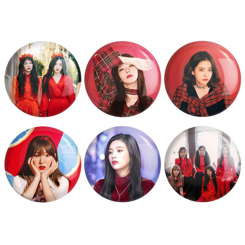 مگنت خندالو طرح گروه رد ولوت Red Velvet کد 585A مجموعه 6 عددی