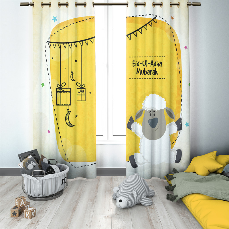 پرده مدل هازان طرح گوسفند ناقلا سایز 140x280 سانتی متر