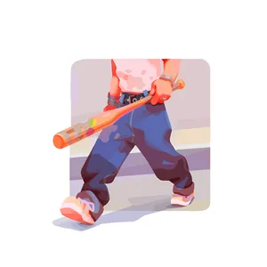 برچسب بدنه موتور سیکلت طرح بیسبال baseball