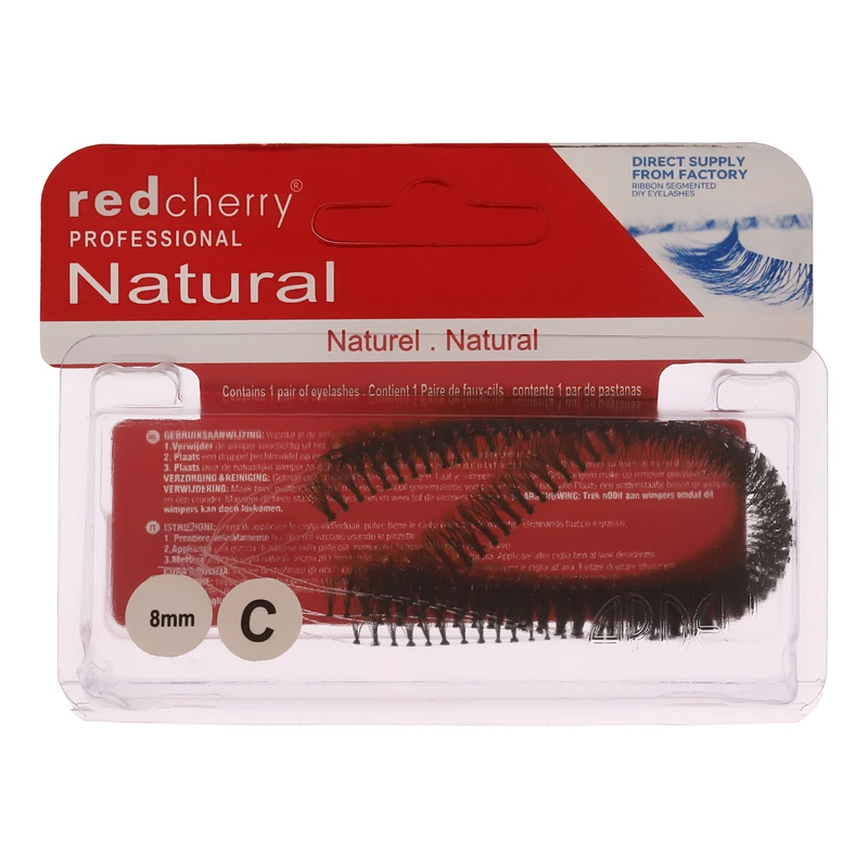 مژه مصنوعی رد چری مدل Classic Cluster Band کد 8 C بسته 5 عددی