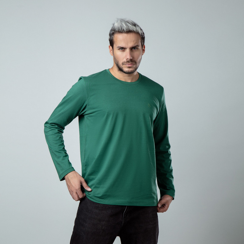 تی شرت آستین بلند مردانه باینت مدل 513-9 رنگ سبز