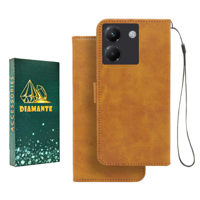 کیف کلاسوری دیامانته مدل Mortand Gn مناسب برای گوشی موبایل شیائومی Poco M7 Pro به همراه بندآویز