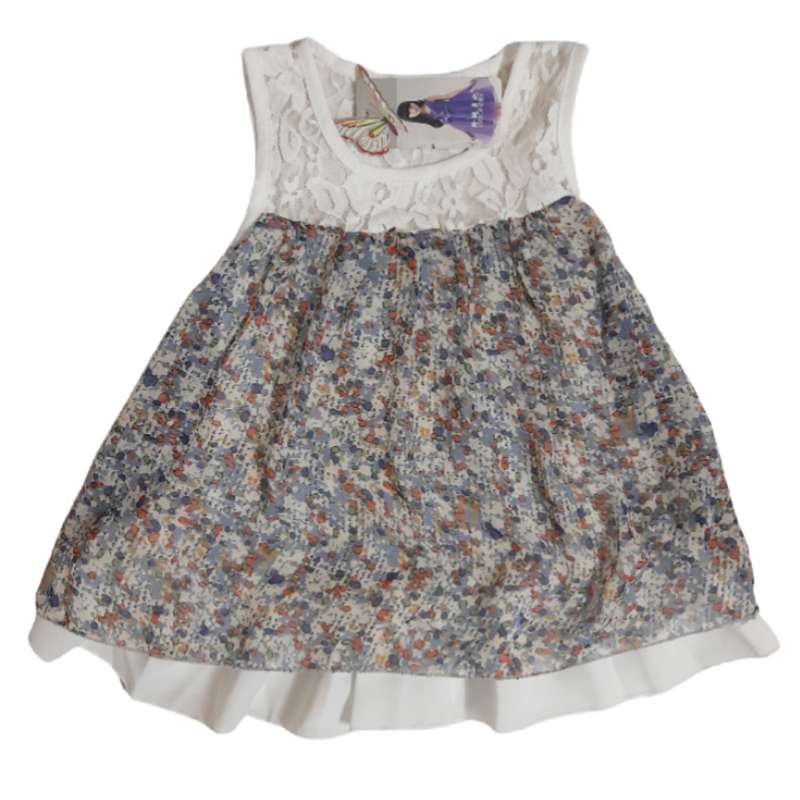 پبراهن دخترانه مدل لبه چین دار