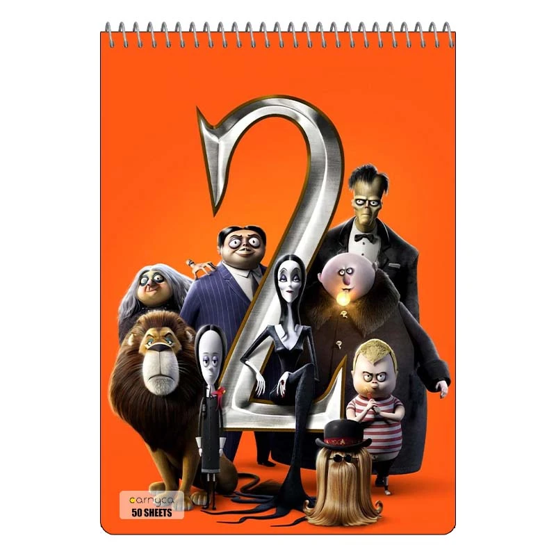 دفتر نقاشی 50 برگ سیمی کارنیکا طرح خانواده آدامز The Addams Family کد 94152