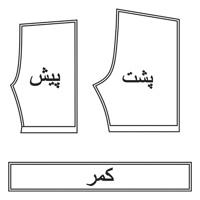 الگو شلوارک مردانه متد متریک مدل 115.42 سایز 42