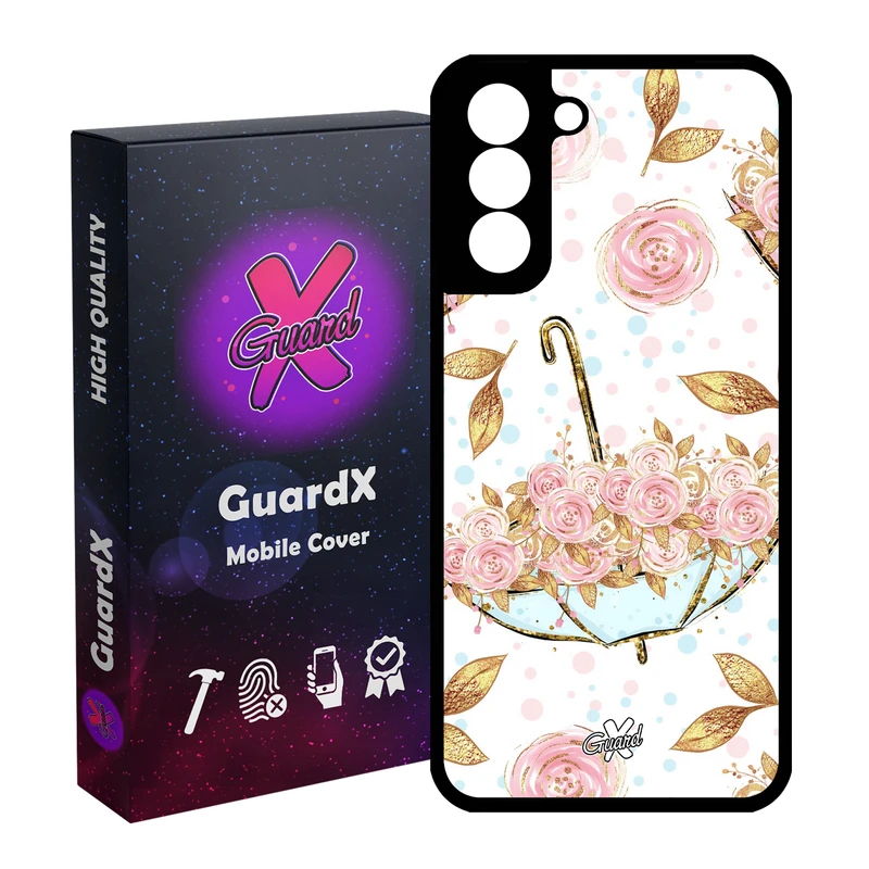 کاور گارد ایکس طرح Flower مدل Glass10107 مناسب برای گوشی موبایل سامسونگ Galaxy S21 FE