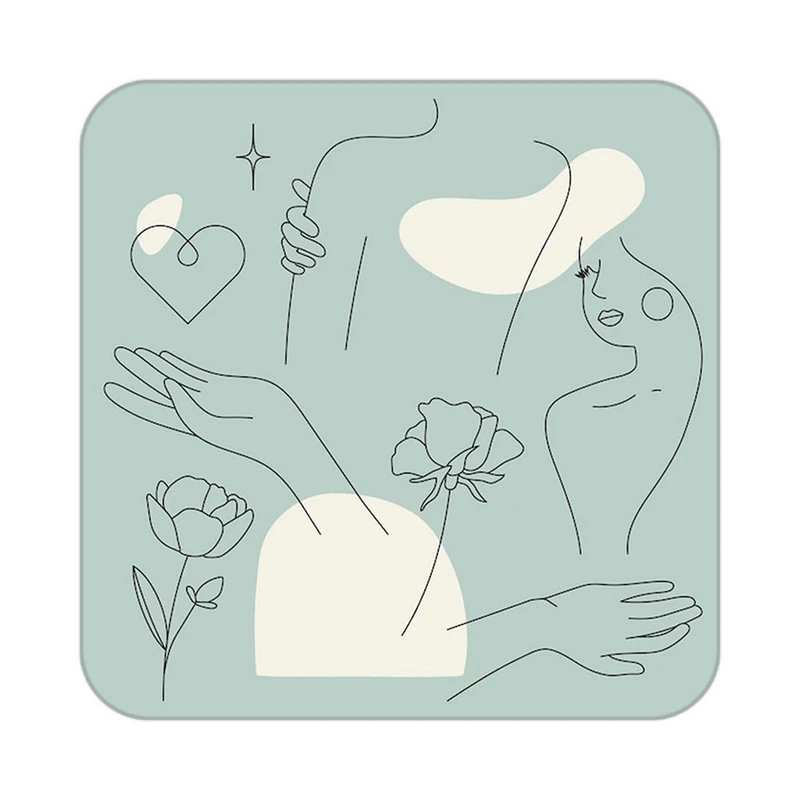 زیر لیوانی کاکتی طرح عاشقانه مدل mp37337