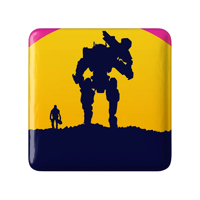 مگنت خندالو طرح بازی تایتان فال (Titanfall) مدل مربعی کد 32585