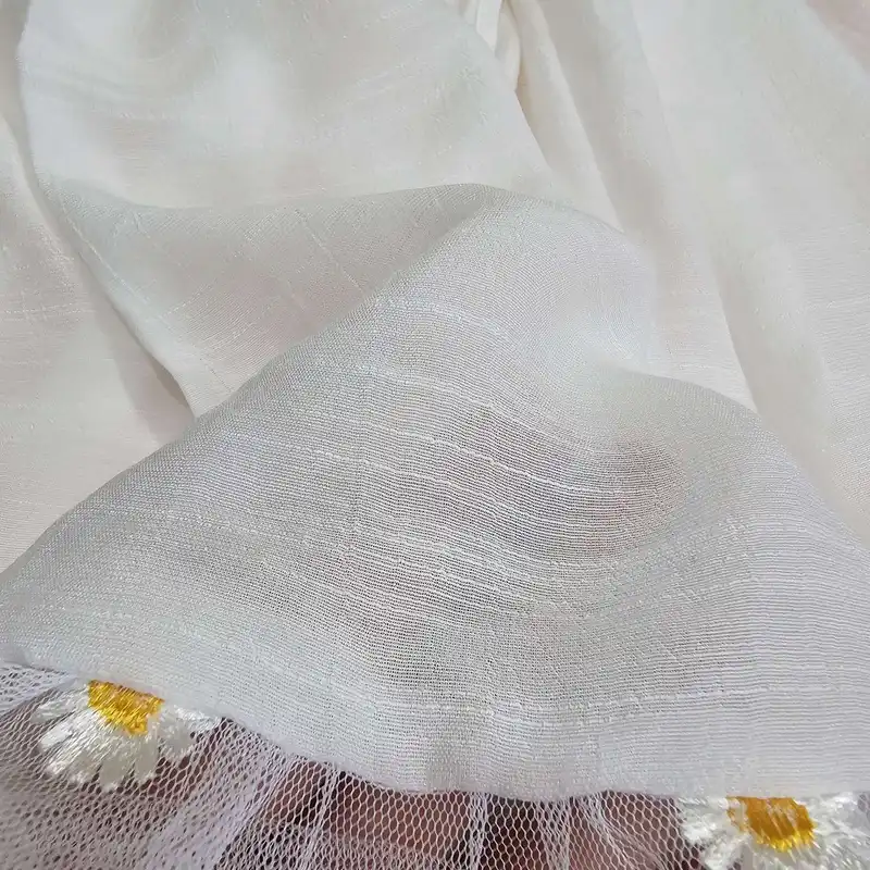 شال زنانه مدل حاشیه چیندار بابونه