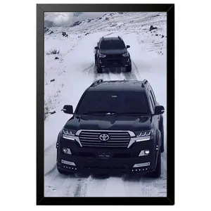 تابلو بکلیت طرح ماشین و خودرو تویوتا لندکروز Toyota LandCruiser مدل B-po1954 فریم مشکی