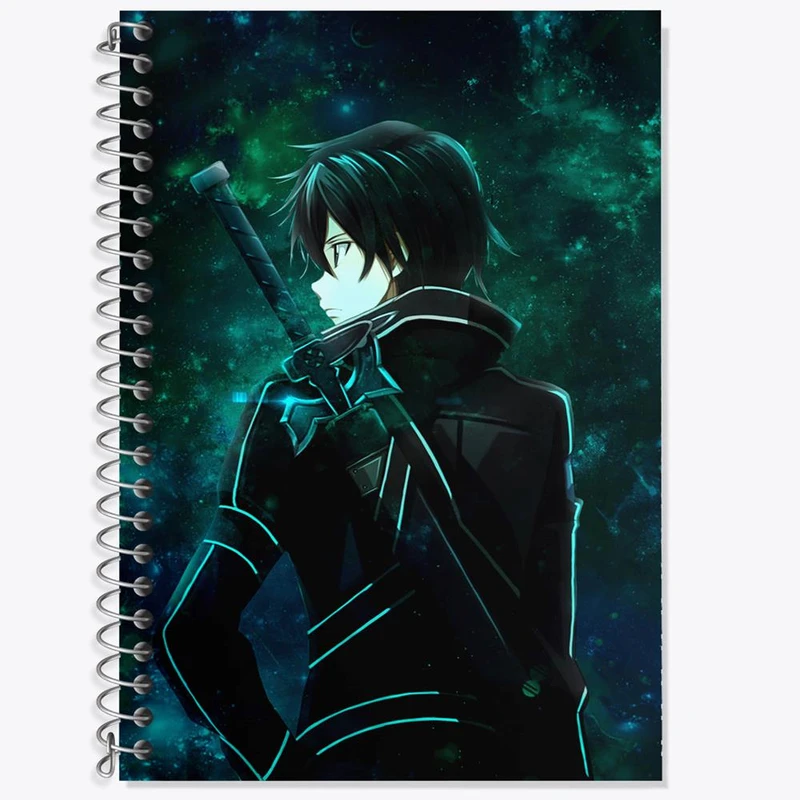 دفتر زبان 50 برگ خندالو مدل سه خط طرح انیمه هنر شمشیر زنی آنلاین کد 12073