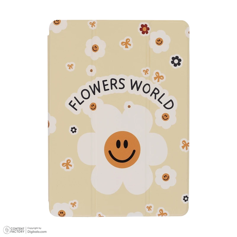 کیف کلاسوری دی کیس مدل Flowers مناسب برای تبلت سامسونگ Galaxy Tab S9 FE-10.9 Inch