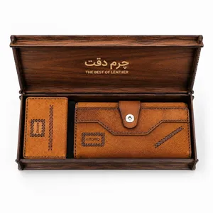 ست هدیه چرم دقت مدل چرم طبیعی بزی مگنتی کد Set-2