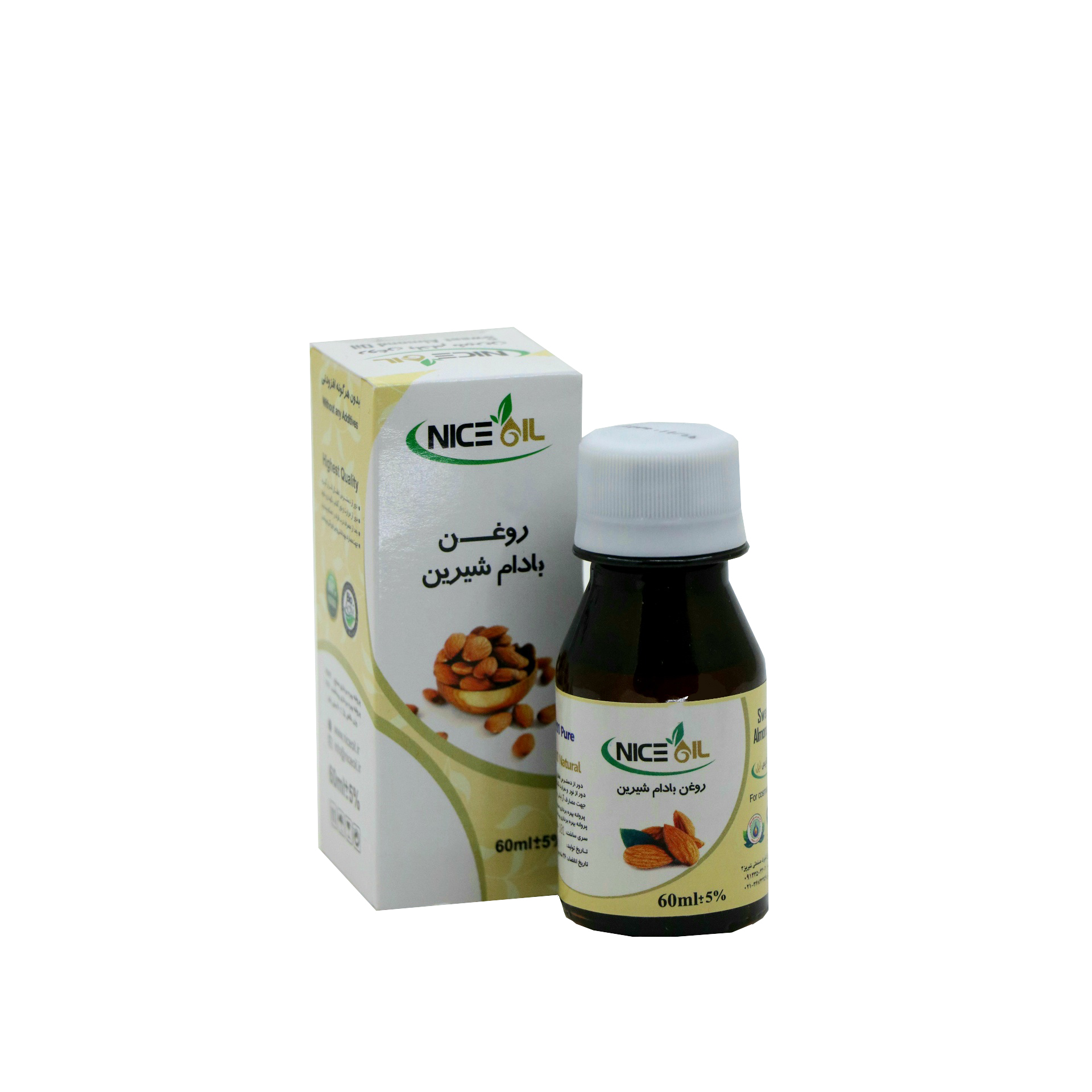 روغن بدن جی نایس اٌیل مدل بادام شیرین حجم 60 میلی لیتر