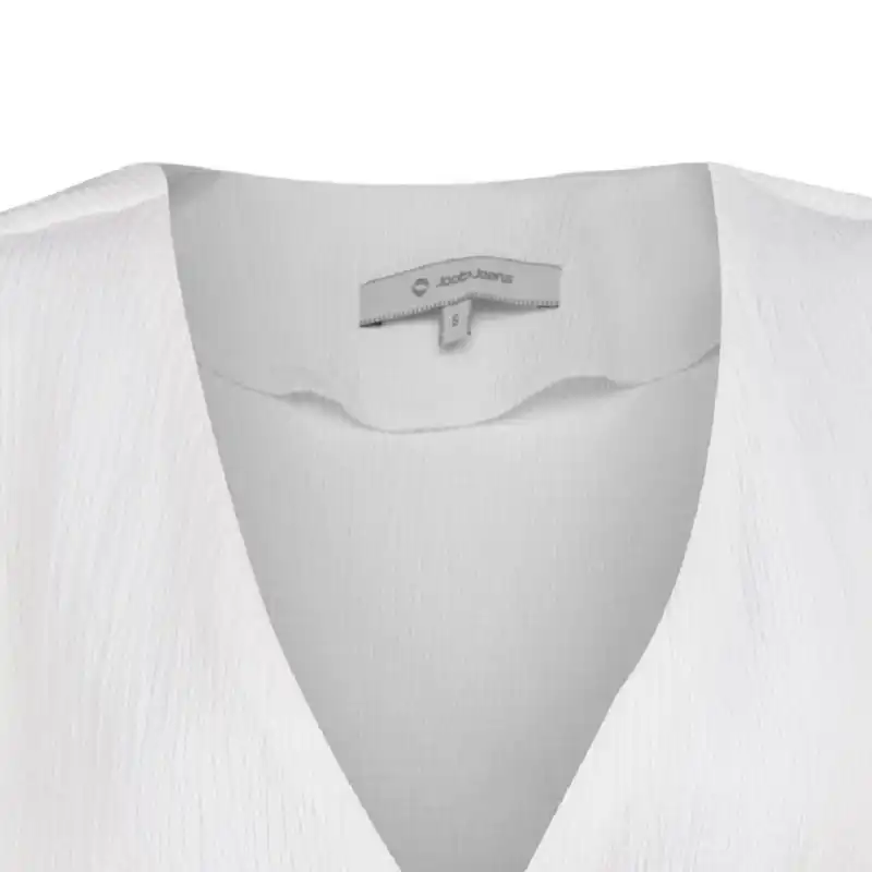 شومیز آستین سه ربع زنانه جوتی جینز مدل یقه هفت کد 202927 رنگ سفید