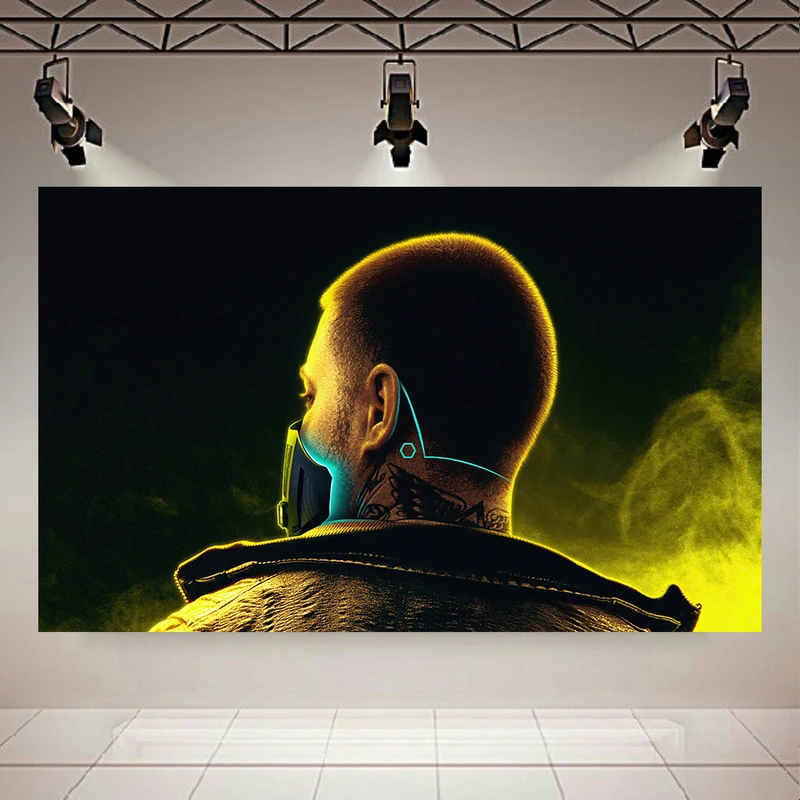 تابلو بوم طرح بلک لایت سایبرپانک کد AR31005