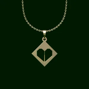 گردنبند طلا 18 عیار زنانه مدوپد مدل قلب کد U2-1-1235