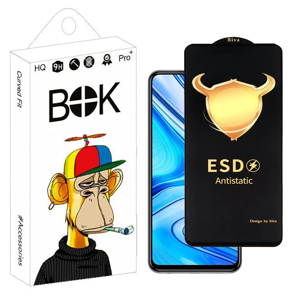 محافظ صفحه نمایش بوک مدل Biva Antistatic Shield مناسب برای گوشی موبایل شیائومی redmi note 9 Pro / Note 9 pro Max