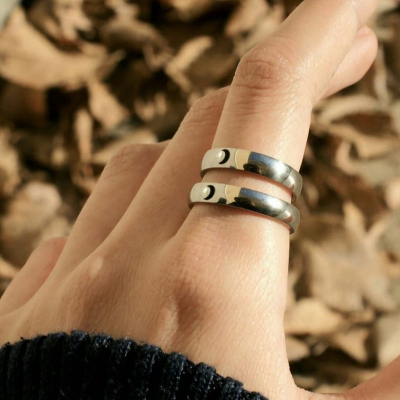 انگشتر زنانه مدل استیل ماه 189