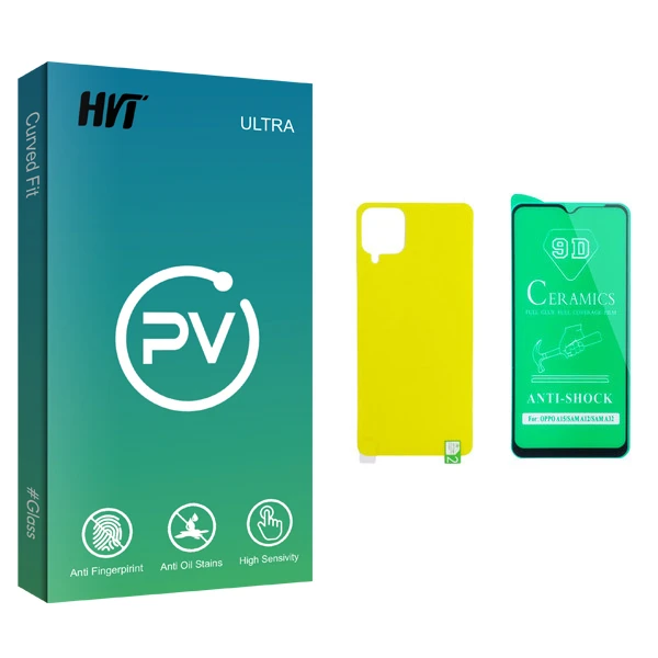محافظ صفحه نمایش سرامیکی و پشت گوشی اچ وی تی مدل PV glass مناسب برای گوشی موبایل سامسونگ Galaxy A12