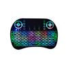 کیبورد بی سیم مدل I8 RGB، سوییچ ممبران، Portable، نورپردازی LED RGB